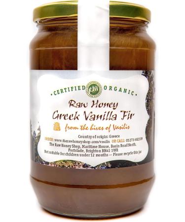Greek ORGANIC VANILLA FIR RAW HONEY 250g ACTIVE 18.5 Rare Honey Antioxidant & Mineral Rich 100% Pure Natural Honey Unpasteurised Unheated Bee Honey Jar Single Origin The Raw Honey Shop Vanilla Fir 250 g (Pack of 1)