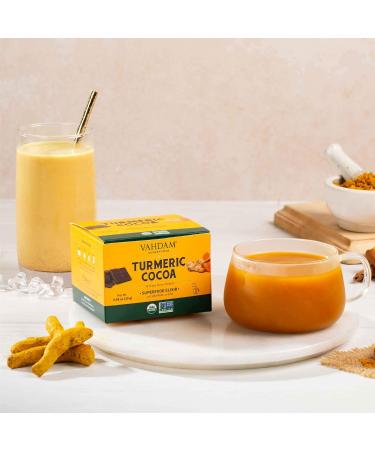 Organic Turmeric + Cocoa Instant Elixir Mix | Stress Relief Superfood | 10 Servings | Low Calorie & Preservative-Free - Buy Online on SooperMarket.com