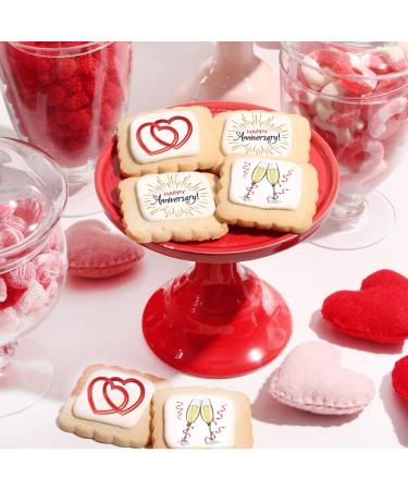 Happy Anniversary Cookies Gift Basket 12 PACK For Men Women Wife Husband Wedding Engagement Individually Wrapped | Nut Free | Kosher 12 Count (Pack of 1) Anniversary - Buy Online on SooperMarket.com