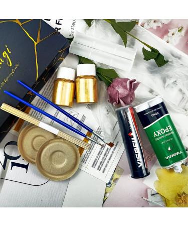 Kintsugi Repair Kit (Upgrade) - Gold Powder, Glue & Epoxy Putty - Starter Ceramic Kintsugi Craft Set - Buy Online on SooperMarket.com