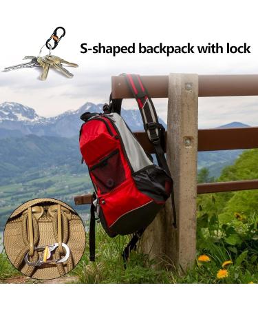 Dher S Outdoor Camping Mini S Clip 10 Pack Stainless Steel S-Shaped Carabiners | Anti-Theft & Anti-Drop Clips for Backpacking & Outdoor Use - Buy Online on SooperMarket.com