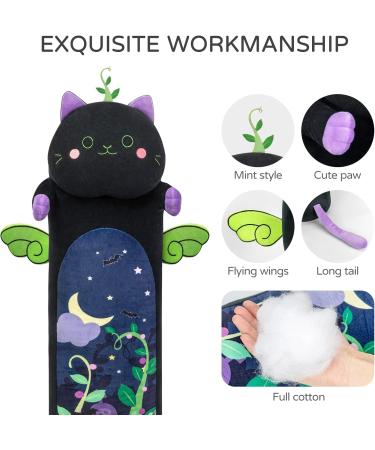 Mewaii 36in Long Devil Mint Cat Plush Pillow Stuffed Animal - Cute Kitty Sleeping Hugging Soft Toy for Kids (Black) - 36inch - Buy Online on SooperMarket.com