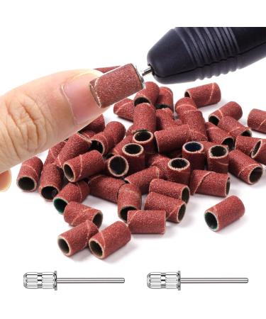 Yoezuo 100 Pcs Nail Sanding Bands Grit Nail Art Sanding Bands 180 Grit Nail Files with 2 Pcs Nail Drill Bits for Electric Nail Files Nail Drill Machine Manicure Pedicure 180" - Buy Online on SooperMarket.com