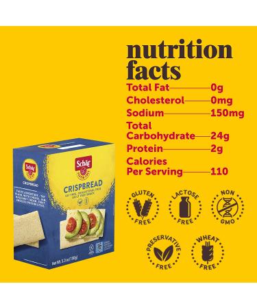 Schar Gluten-Free Crispbread - Non-GMO, No Lactose, Fat, Cholesterol, Wheat or Preservatives (5.3 oz) - Buy Online on SooperMarket.com