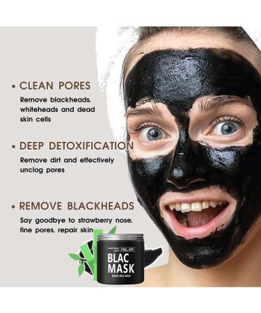 Peel Off Face Masks Blackhead Remover Mask Bamboo Charcoal Face Masks Skincare Peel Off Dead Sea Face Mask for Dirt Acne Pores Shrinking Deep Cleansing Purifying Skin - Buy Online on SooperMarket.com
