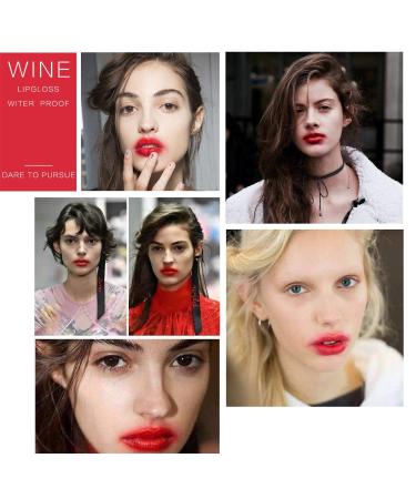 6-Piece Wine Lip Tint Set - Long-Lasting Matte Lip Stain, Gloss & Balm for Women - Buy Online on SooperMarket.com