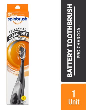 Spinbrush Charcoal Clean Battery-Powered Electric Toothbrush Adult Charcoal-Infused Soft Bristles Duracell Batteries Included - Buy Online on SooperMarket.com