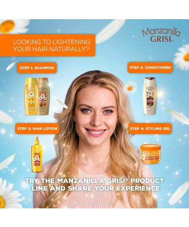 Manzanilla Grisi Gold Hair Lotion 2-Pack - 8.4 FL Oz Spray Bottles with Chamomile Extract - Buy Online on SooperMarket.com
