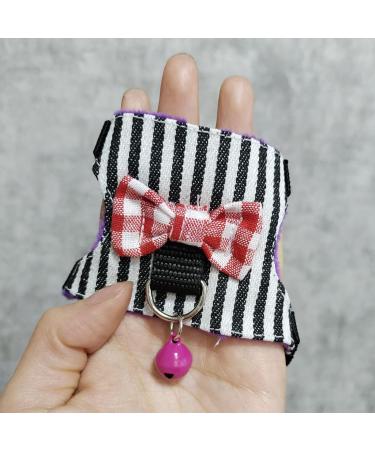 CHIPKART Small Pet Harness with Bowknot and Bell Decor No Pulling Comfort Vest Guinea Pig Harness and Leash Set for Ferret Rats Iguana Hamster(Black) - Buy Online on SooperMarket.com