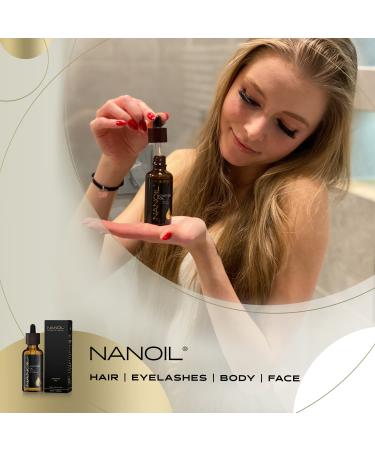 Nanoil Castor Oil 50ml - Pure Organic Cold-Pressed Castor Oil for Hair Body & Face Care - Natural Health Solution - Buy Online on SooperMarket.com