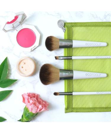 EcoTools On The Go Brush Set - 4 Piece with Dual Pocket Case | Eco-Friendly Beauty Tools - Buy Online on SooperMarket.com