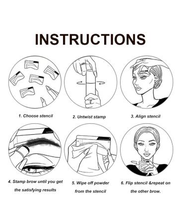 Waterproof Eyebrow Stamp Stencil Kit - 24pcs Reusable Stencils for Brow Shaping and Filling - Makeup Eyebrow Definer - Buy Online on SooperMarket.com