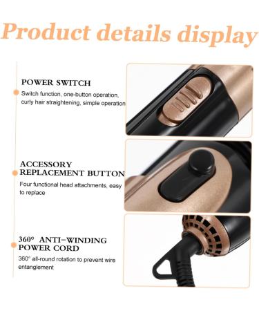 Baluue 1 Set Curling Iron Hairdressing Tool Portable Heating Curler Personal Hair Curler Curlers Abs Black - Buy Online on SooperMarket.com