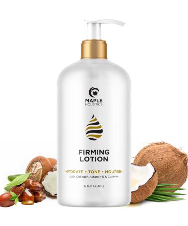 Skin Firming Body Lotion for Women - Caffeine & Collagen Body Lotion with Hyaluronic Acid for Dry Crepey Loose Skin and Cellulite - Skin Firming and Tightening Lotion for Belly Bum Chest & Thighs