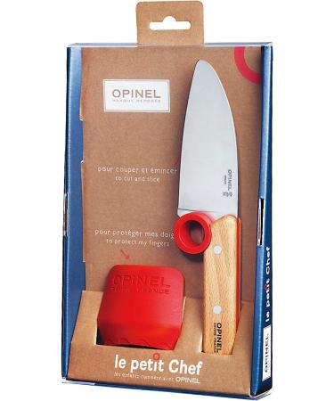 Opinel Le Petit Chef Knife Set | Child-Friendly Chef Knife with Rounded Tip and Finger Guard | Teach Kids Food Prep and Kitchen Safety | 2-Piece Set | Made in France - Buy Online on SooperMarket.com