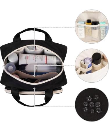Large Full Size Black Toiletry Bag for Women - Travel Makeup Organizer - Buy Online on SooperMarket.com