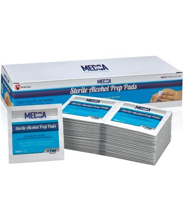 Alcohol Wipes - Alcohol Prep Pads Swab Pads 2-Ply Cotton 70% Isopropyl Individually Wrapped Box of 500 500 Count (Pack of 1)