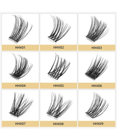 100 Pcs DIY Eyelash Extensions | Thin Stem Lash Cluster Set 10/12/14/16mm | Reusable Makeup | Self-application | HHX04 Mix10-16mm - Buy Online on SooperMarket.com