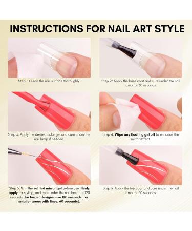 Makartt Painting Gel Nail Polish UV: Rose and Gold Chrome Mirror Metallic Effect - for Nail Art - Buy Online on SooperMarket.com