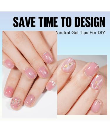 TOMICCA Extra Short Oval Nail Tips 180PCS Pink Soft Gel Nails - 3 in 1 Base Coat Coverage - Matte Full Coverage Nail Tips for Nail Art Extensions - Buy Online on SooperMarket.com