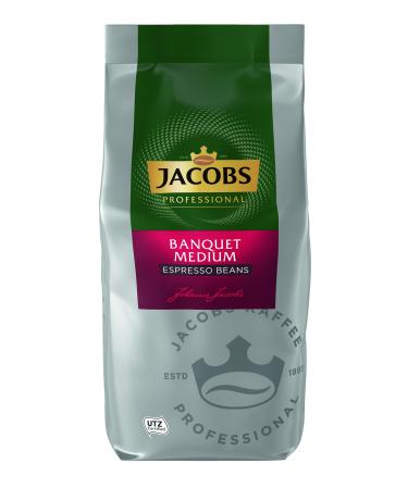 Jacobs Professional Banquet Medium Espresso whole coffee beans 1kg mild intensity 3/5 Banquet Medium Espresso 1 kg (1 pack)