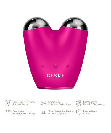 Geske SmartAppGuided Microcurrent Face-Lifter | 6-in-1 Anti-Aging Device for Facial Lifting Jawline Training & Double Chin Removal - Buy Online on SooperMarket.com