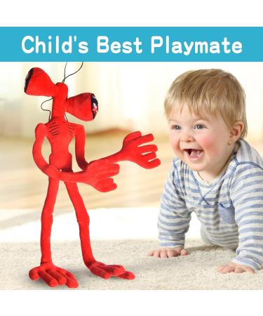 Lixiaoyan Double Head Plush Toy - 21.65-inch Bendable Siren Head Doll | Cartoon Whistle Toy for Kids & Adults - Perfect Birthday Gift (Red) - Buy Online on SooperMarket.com