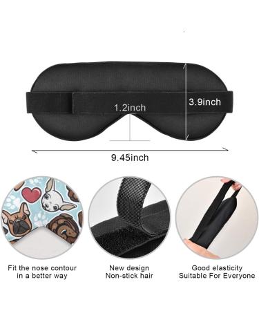 ALAZA Cute Doodle Dog Print Animal Sleep Mask - Blackout Cooling Eye Mask for Women Men - Buy Online on SooperMarket.com