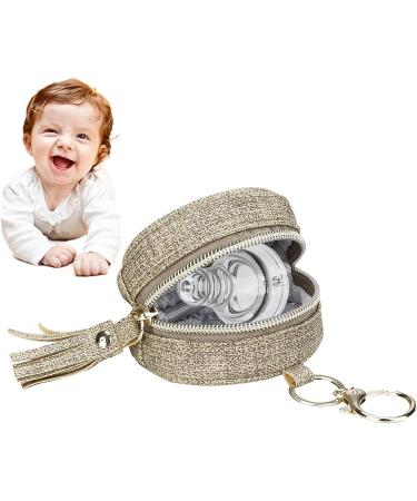 Shop Baok Leather Pacifier Holder Pocket | Stylish PU Leather Case for Diaper Bag | Durable Pacifier Storage Solution - Buy Online on SooperMarket.com