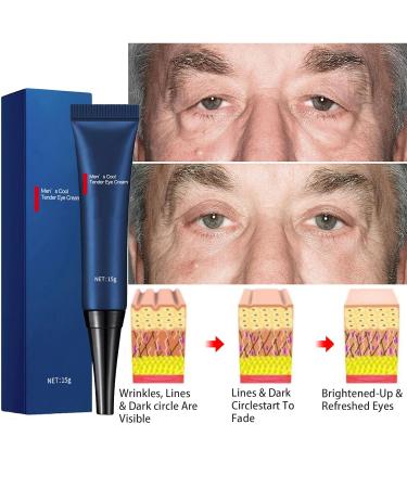 Men's Eye Cream - Anti Aging Caffeine Gel for Dark Circles & Puffiness | Hydrating Peptide Formula for Wrinkles & Bags - Buy Online on SooperMarket.com