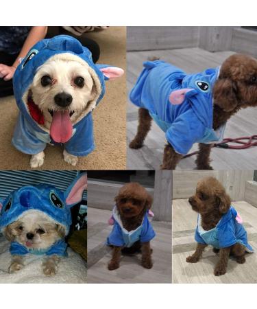 Gimilife Dog Hoodie Xmas Pajamas | Pet Costume for Small Medium Large Dogs and Cats | Disney Stitch Cartoon Halloween & Winter Outfit - 2XL - Buy Online on SooperMarket.com