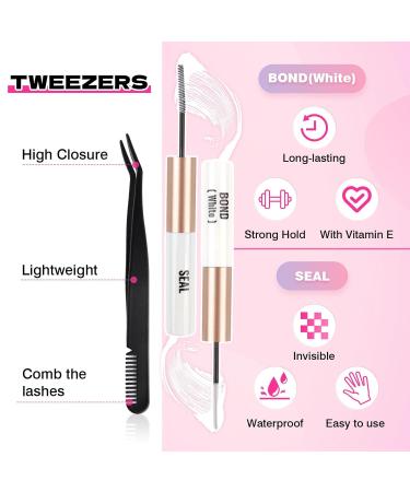 Glowing Win Individual Eyelash Extensions Set - DIY Cluster Lashes Kit with 144 PCS Lash Bond & Seal Tweezers | 8-16mm Natural False Eyelashes for Stunning Looks - Buy Online on SooperMarket.com