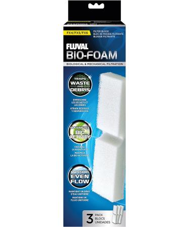 Fluval Foam Cartridge for FX4 FX5 & FX6 - 3 Pack Fine Filter Vlies Bundle | International Shipping Available - Buy Online on SooperMarket.com