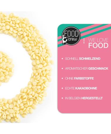 Food Crew 900g White Belgian Chocolate for Fondue - Perfect for Chocolate Fountains & New Year's Eve - 10 Individually Packaged Portion Bags - Buy Online on SooperMarket.com