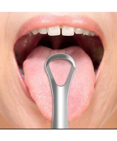 Stainless Steel Tongue Scraper Set - Safe & Easy Tongue Cleaner for Bad Breath Relief | International Shipping - Buy Online on SooperMarket.com