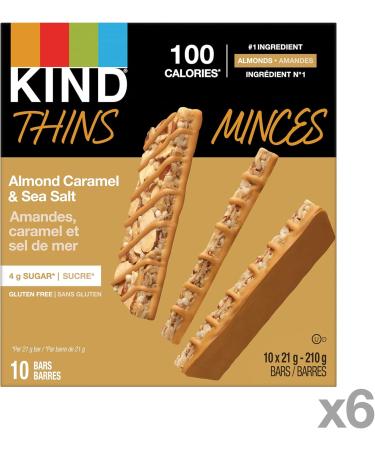KIND THINS Almond Caramel & Sea Salt Gluten Free Bars 21g Bar (60 Count) - Buy Online on SooperMarket.com