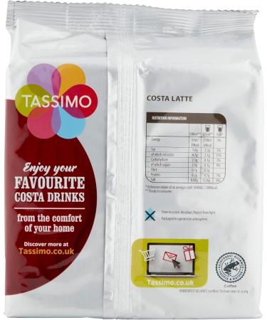 Tassimo Costa Latte Coffee Pods 1x 8 - Buy Online on SooperMarket.com