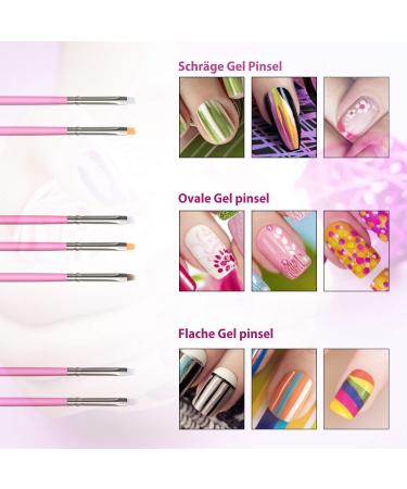 50-Piece Gel Nails Accessories Kit: Nail Art Brushes Foil Stickers Manicure Tapes & More International Shipping Available - Buy Online on SooperMarket.com