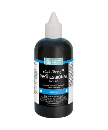 Squires Kitchen Gentian Ice Blue Professional Edible Food Colouring Liquid 200ml
