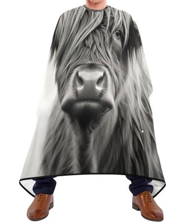Kigai Highland Cow Barber Cape - Adjustable Waterproof Salon Hair Cutting Cape for Men & Women - Buy Online on SooperMarket.com