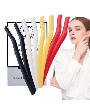Faceynde eyebrow razor for women |8 ergonomic facial razors with protective cover-eyebrow razor multi-purpose peeling dermaplaning tools for shaving and body peeling