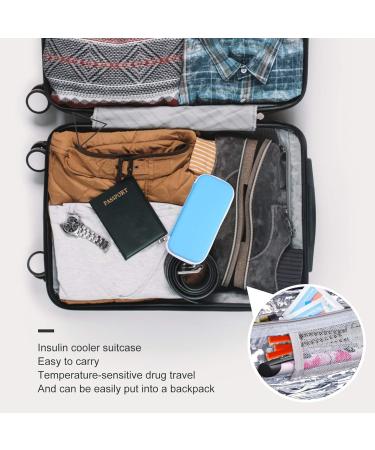 EXCEART Insulin Cooler Bag - Portable Travel Case for Diabetics - Blue - Buy Online on SooperMarket.com