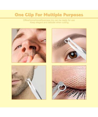 Stainless Steel Nose Hair Trimmer & Tweezers Set | Precision Hair Removal Tool for Men & Women | Eyebrow Clippers included | 1 Pack Silver - Buy Online on SooperMarket.com
