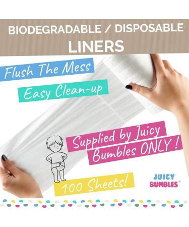 Eco-Friendly Reusable Cloth Nappies Set - 6 Washable Diapers, Bamboo Inserts, Biodegradable Liner, Wet Bag - Chemical-Free Baby Care - Buy Online on SooperMarket.com