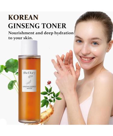 250ml Ginseng Essence Toner - Ginseng Face Toner to Nourish Ginseng Essence Water Ginseng Anti-Wrinkle Care Shrink Pore Ginseng Essence Toner Smooth and Plumped Skin for All Skin Type - Buy Online on SooperMarket.com