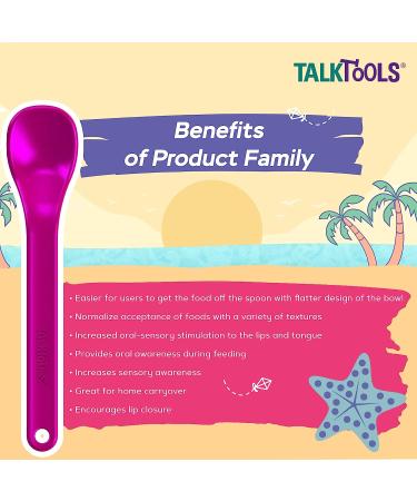 TalkTools Bumpy Maroon Spoons - Set of 12 | Oral Motor Therapy Tools - Buy Online on SooperMarket.com