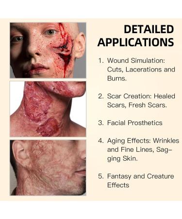 Buy Halloween SFX Makeup 3-D Gel | Professional Special Effects Gelatin for Wounds Scars & Prosthetics | Ideal for Stage Screen & Cosplay - Buy Online on SooperMarket.com