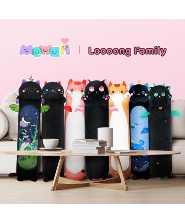 Mewaii 51in Long Cat Plush Pillow - Cute Stuffed Animal Squishy Toy for Kids - Pink & Black Cat Design - 51in/130cm - Buy Online on SooperMarket.com