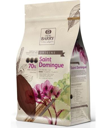 Cacao Barry Saint Domingue Single Origin Dark Chocolate Pistoles 1 kg