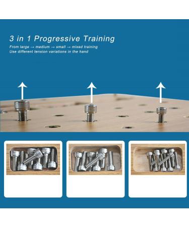 Finger Exerciser Board Flexible Fine Wood Insert Board with Screw Twisting Exercise Hand Rehabilitating Device for Fingers - Buy Online on SooperMarket.com